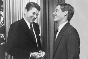 Ronald Reagan Laughing with Gerald Ford